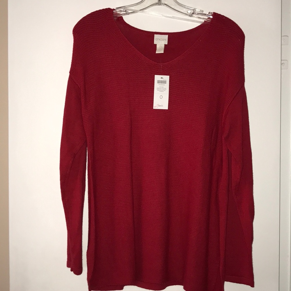 Chico red light knit sweater